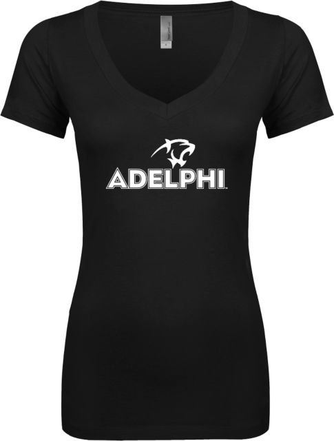 Adelphi Next Level Womens Ideal V Tee Adelphi with Panther Head - ONLINE ONLY