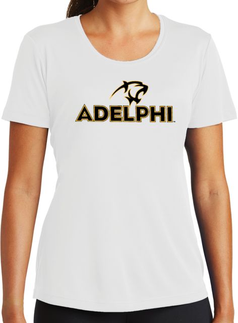 Adelphi Womens Performance Short Sleeve Tee Adelphi with Panther Head - ONLINE ONLY