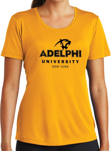 Adelphi Womens Performance Short Sleeve Tee Panther Head Adelphi University New York - ONLINE ONLY