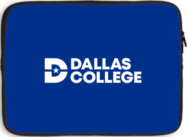 Dallas College 15 inch Neoprene Laptop Sleeve Primary Mark - ONLINE ONLY