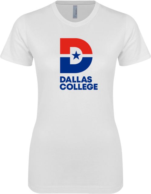 Dallas College Next Level Boyfriend Tee Vertical Logo - ONLINE ONLY