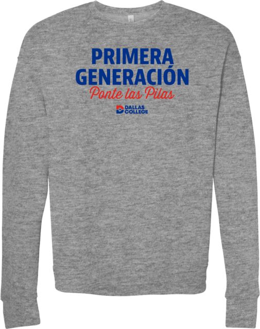 Dallas College Bella + Canvas Fleece Crew 1st Gen Ponte las Pilas - ONLINE ONLY