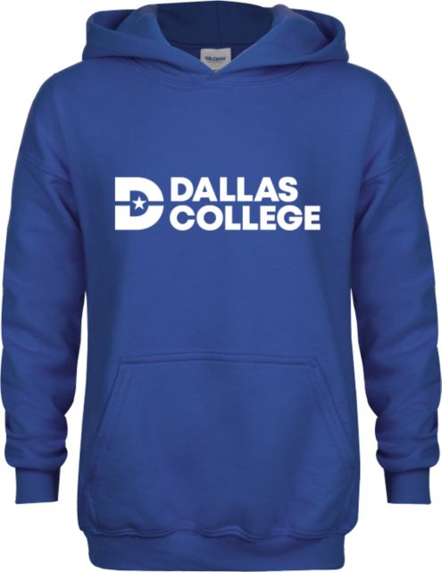 Dallas College Youth Fleece Hoodie Primary Mark - ONLINE ONLY