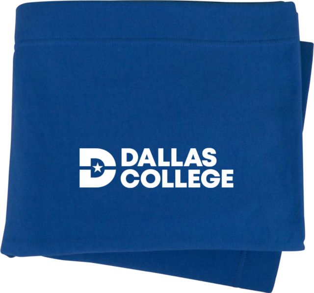Dallas College Sweatshirt Blanket Primary Mark - ONLINE ONLY