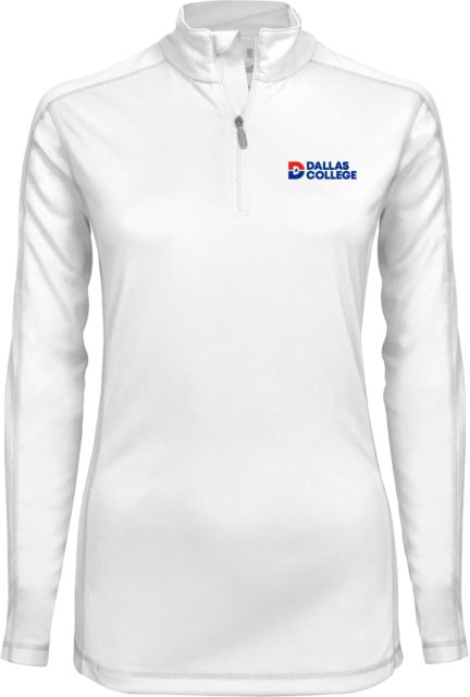 Dallas College Womens Syntrel Interlock 1/4 Zip Primary Mark - ONLINE ONLY