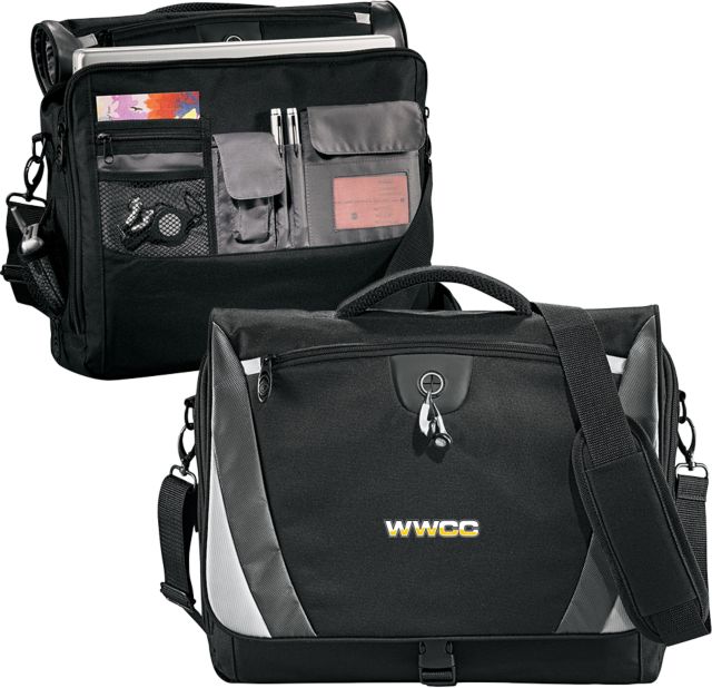 Walla Walla Slope Computer Messenger Bag WWCC Logo - ONLINE ONLY