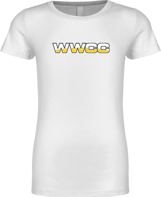 Walla Walla Next Level Girls Fashion Fit T Shirt WWCC Logo - ONLINE ONLY