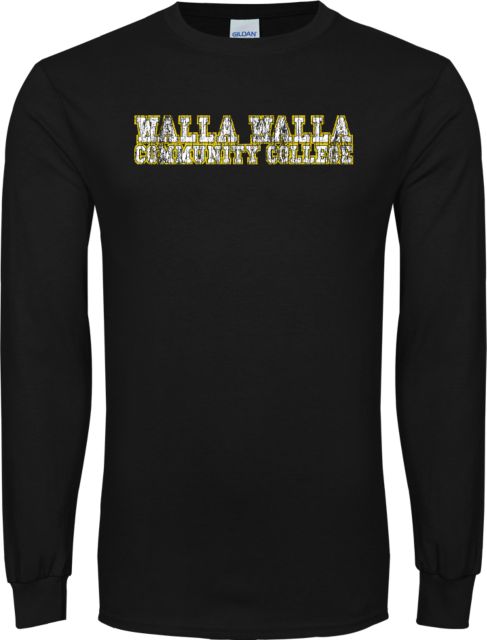 Walla Walla Long Sleeve T Shirt Walla Walla Community College Distressed - ONLINE ONLY