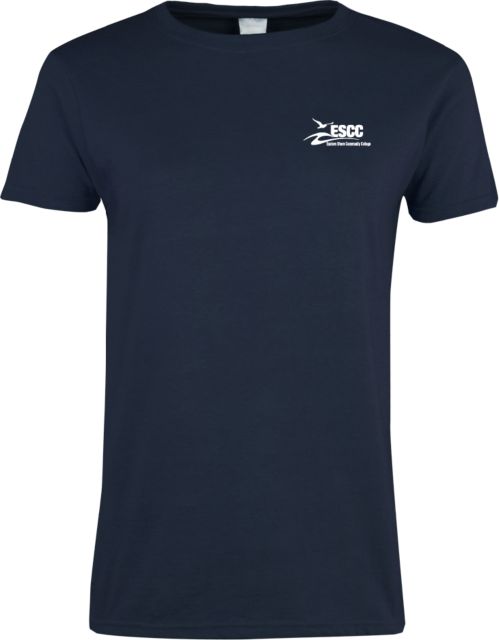 ESCC Ladies Navy T-Shirt ESCC Horizontal - ONLINE ONLY
