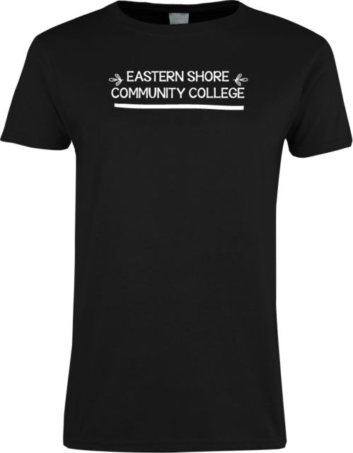 ESCC Ladies Black T-Shirt Eastern Shore Community College - ONLINE ONLY