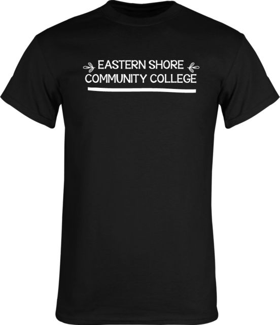 ESCC Black T-Shirt Eastern Shore Community College - ONLINE ONLY