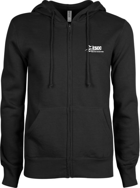 ESCC ENZA Ladies Navy Fleece Full Zip Hoodie ESCC Horizontal - ONLINE ONLY