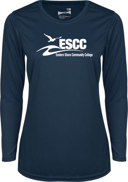 ESCC Ladies Syntrel Performance Navy Longsleeve Shirt ESCC Horizontal - ONLINE ONLY