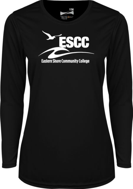 ESCC Ladies Syntrel Performance Black Longsleeve Shirt ESCC Stacked - ONLINE ONLY