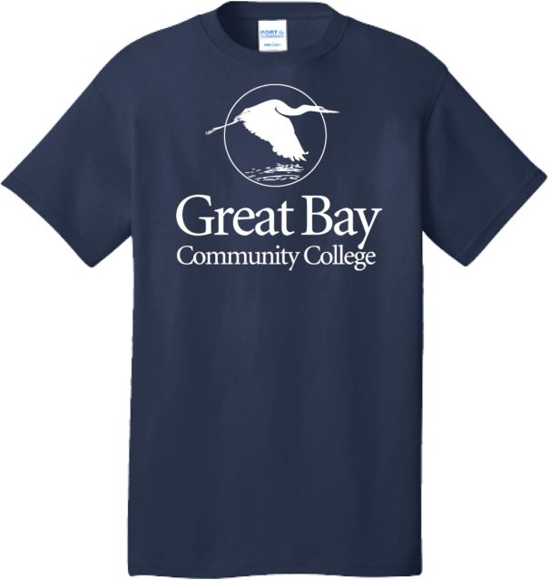 Great Bay CC Extended T Shirt Great Bay Community College Wordmark - ONLINE ONLY