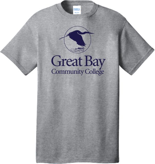 Great Bay CC Extended T Shirt Great Bay Community College Wordmark - ONLINE ONLY