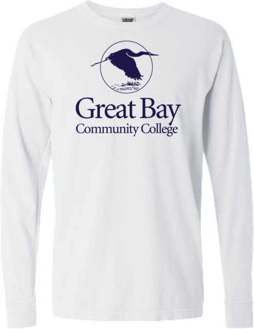 Great Bay CC Comfort Colors Long Sleeve T Shirt Great Bay Community College Wordmark - ONLINE ONLY