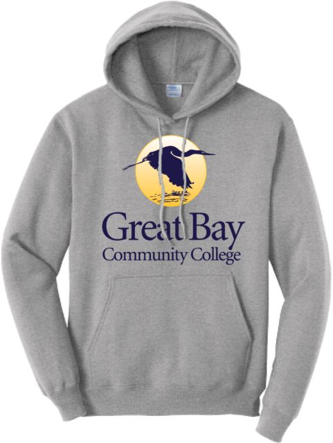 Great Bay CC Tall Fleece Hoodie Great Bay Community College   Wordmark - Full Color - PLUS - ONLINE ONLY
