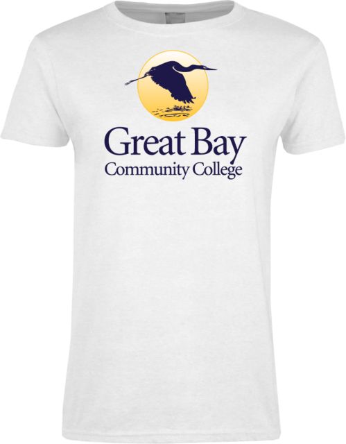 Great Bay CC Womens Short Sleeve Tee Great Bay Community College   Wordmark - Full Color - ONLINE ONLY