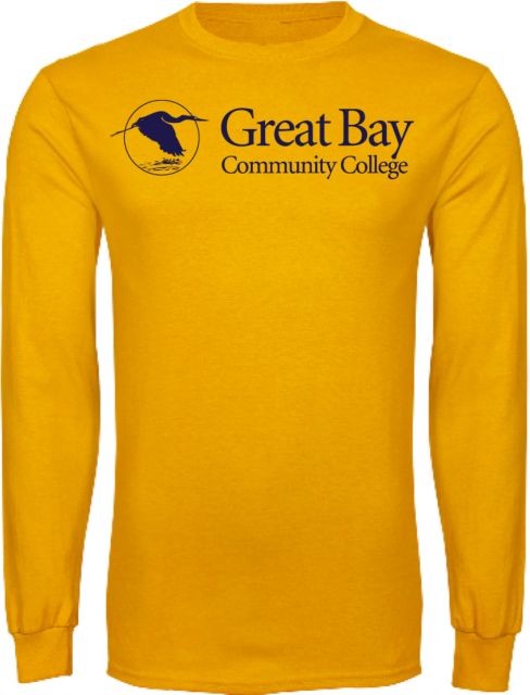 Great Bay CC Long Sleeve T Shirt Great Bay Community College   Wordmark - ONLINE ONLY