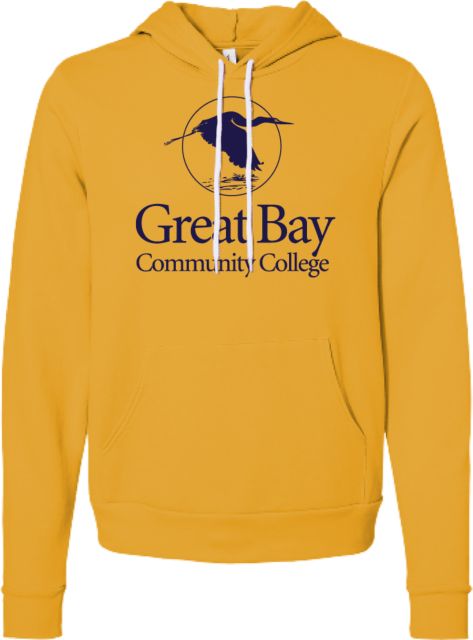 Great Bay CC Bella + Canvas Fleece Hood Great Bay Community College Wordmark - ONLINE ONLY