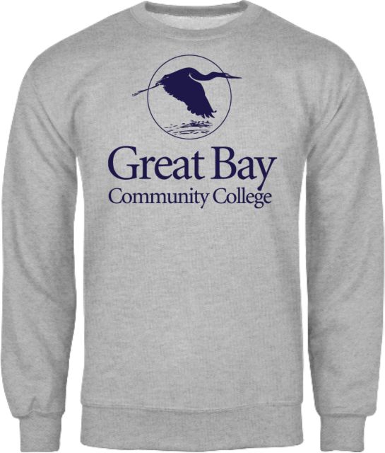Great Bay CC Fleece Crew Great Bay Community College Wordmark - ONLINE ONLY