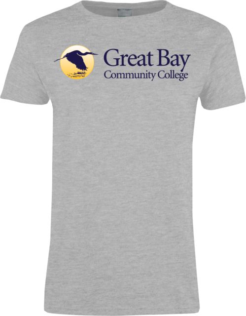Great Bay CC Womens Short Sleeve Tee Great Bay Community College   Wordmark - Full Color - ONLINE ONLY