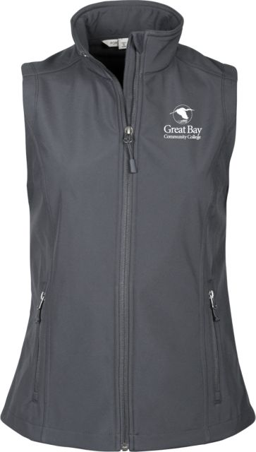 Great Bay CC Womens Core Softshell Vest Great Bay Community College Wordmark - ONLINE ONLY
