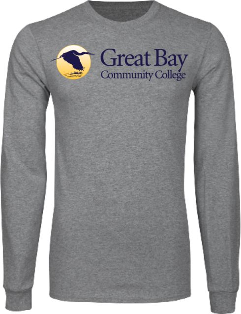 Great Bay CC Long Sleeve T Shirt Great Bay Community College   Wordmark - Full Color - ONLINE ONLY