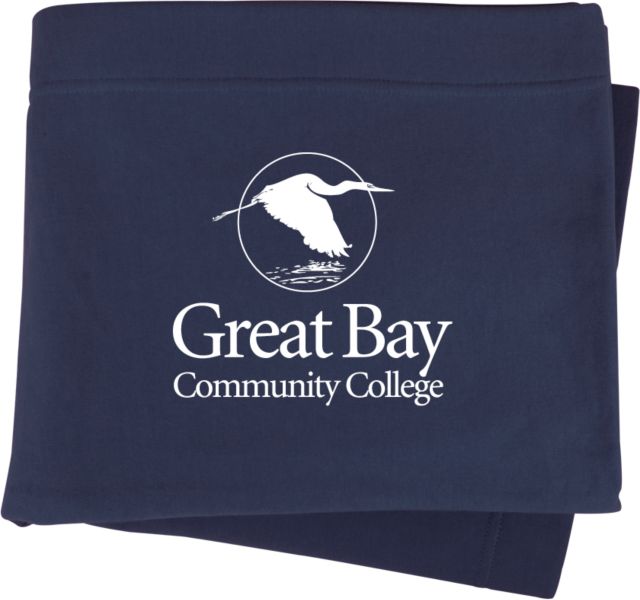 Great Bay CC Sweatshirt Blanket Great Bay Community College Wordmark - ONLINE ONLY