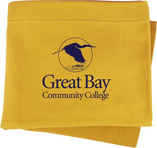 Great Bay CC Sweatshirt Blanket Great Bay Community College Wordmark - ONLINE ONLY