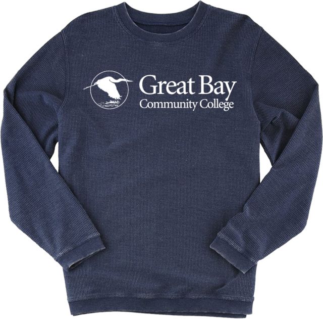Great Bay CC Boxercraft Womens Corded Crew Great Bay Community College   Wordmark - ONLINE ONLY