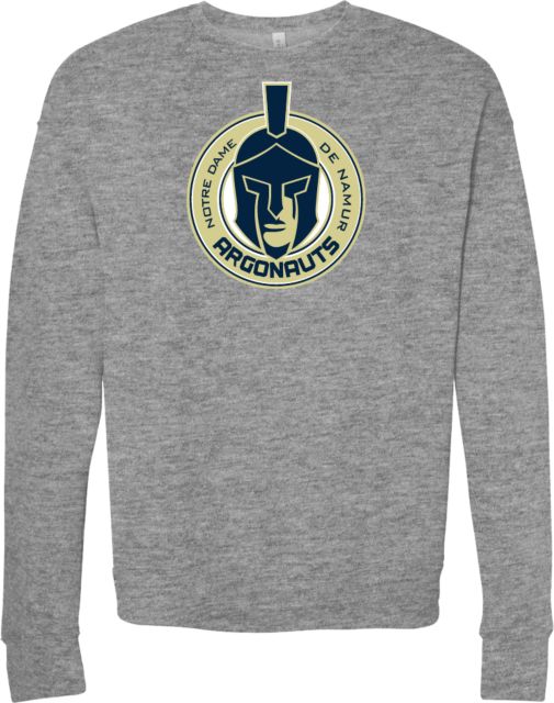 Notre Dame De Namur Bella + Canvas Fleece Crew Arched Notre Dame Argonauts Seal - ONLINE ONLY