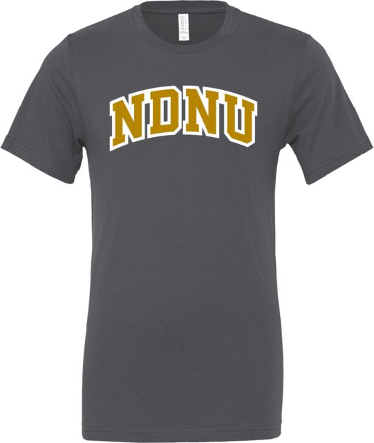 Notre Dame De Namur Bella + Canvas Asphalt Jersey Cotton T Shirt Arched NDNU - ONLINE ONLY