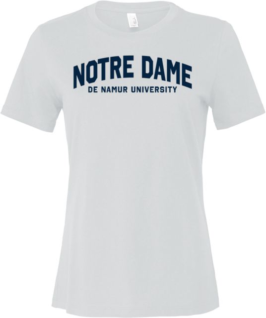 Notre Dame De Namur Bella + Canvas Womens Relaxed Cotton T Shirt Arched Notre Dame De Namur University - ONLINE ONLY
