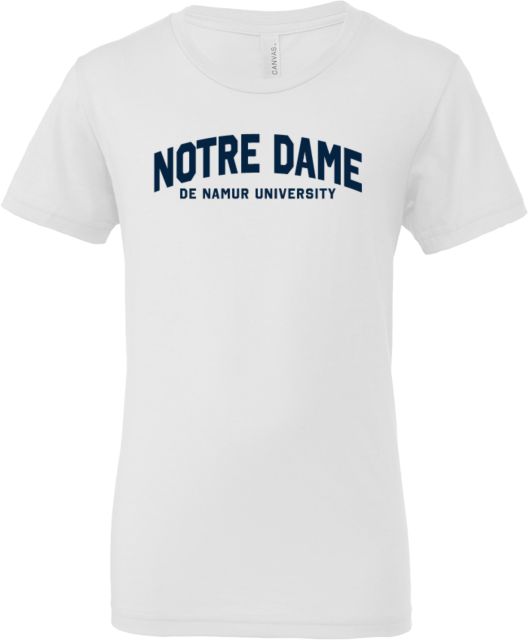 Notre Dame De Namur Bella + Canvas Youth Jersey T Shirt Arched Notre Dame De Namur University - ONLINE ONLY