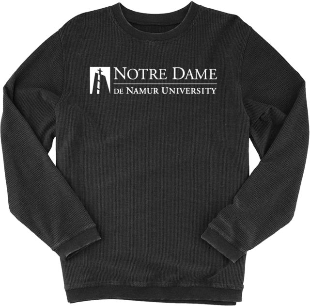 Notre Dame De Namur Boxercraft Womens Corded Crew Notre Dame De Namur University Primary Mark - ONLINE ONLY