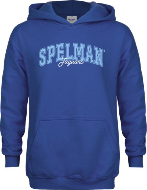 Spelman College Youth Fleece Hoodie Spelman Arched Over Jaguars Script - ONLINE ONLY