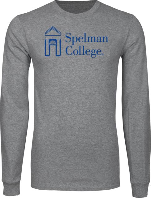 Spelman College Long Sleeve T Shirt Spelman College Institutional Mark Horizontal - ONLINE ONLY