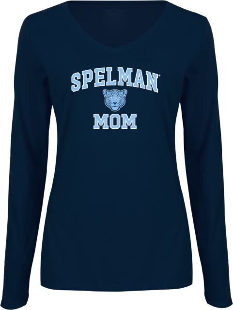 Spelman College Womens Long Sleeve V Neck Tee  Mom - Spelman College - ONLINE ONLY