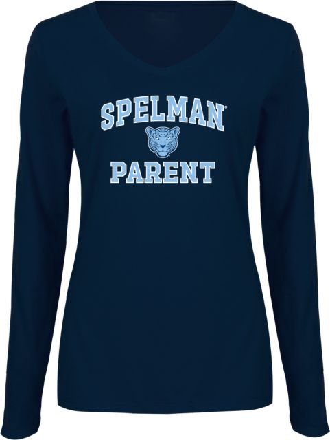 Spelman College Womens Long Sleeve V Neck Tee  Parent - Spelman College - ONLINE ONLY