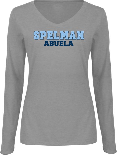 Spelman College Womens Long Sleeve V Neck Tee  Spelman Abuela - ONLINE ONLY