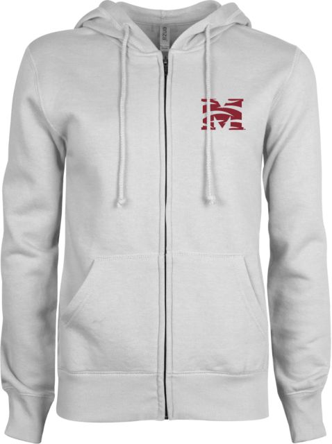 Morehouse College ENZA Womens Fleece Full Zip Hoodie Tiger M - ONLINE ONLY