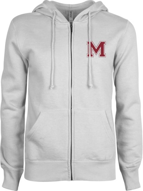 Morehouse College ENZA Womens Fleece Full Zip Hoodie Letter Mark - ONLINE ONLY