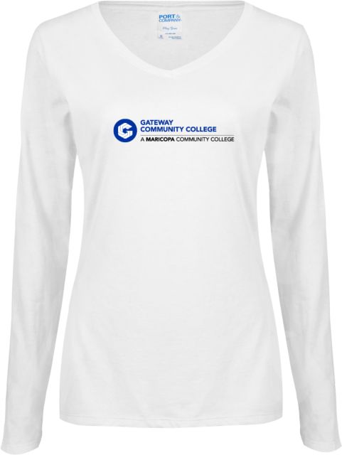 GateWay Ladies Long Sleeve V Neck Tee Primary Mark - ONLINE ONLY