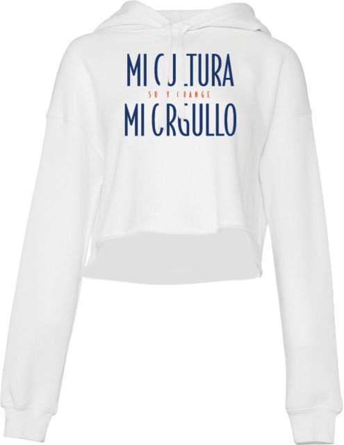 SUNY OCCC Bella + Canvas Cropped Fleece Hood Mi Universidad Mi Orgullo - ONLINE ONLY