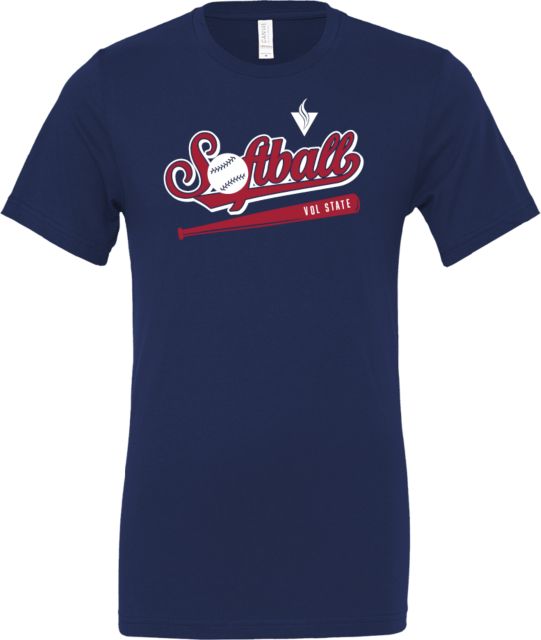 Volunteer State Bella + Canvas Jersey Cotton T Shirt Vol State - Softball Script - ONLINE ONLY