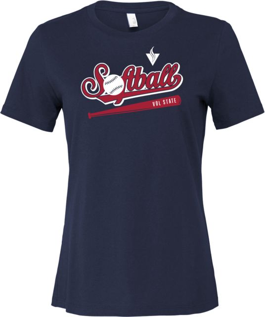 Volunteer State Bella + Canvas Womens Relaxed Cotton T Shirt Vol State - Softball Script - ONLINE ONLY