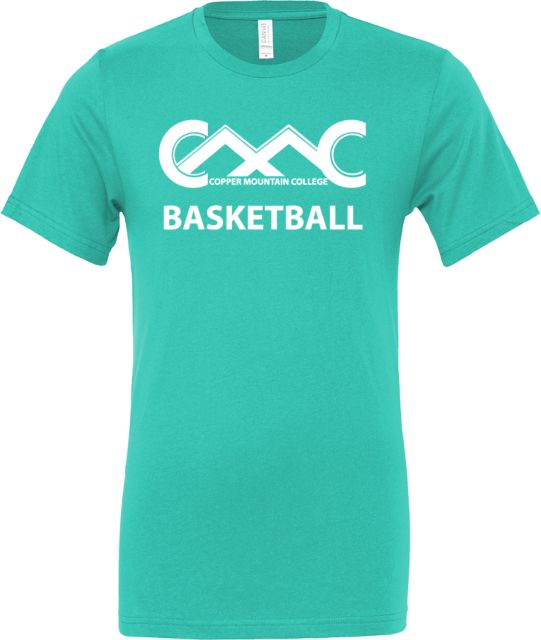 Copper Mountain Bella + Canvas Teal Jersey Cotton T Shirt Copper Mountain College Basketball - ONLINE ONLY