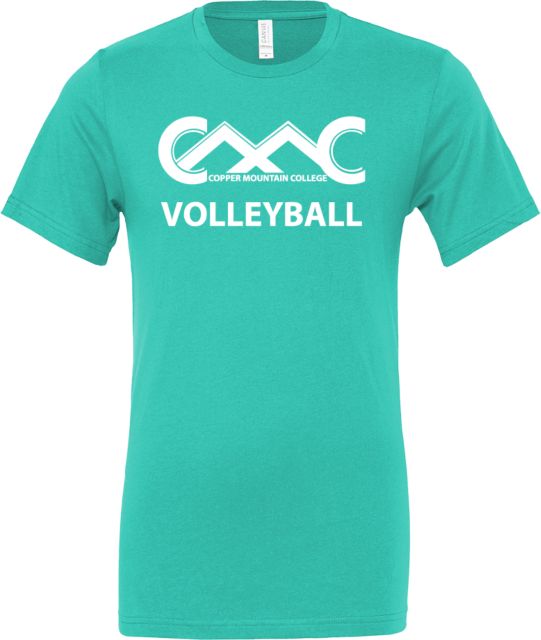 Copper Mountain Bella + Canvas Teal Jersey Cotton T Shirt Copper Mountain College Volleyball - ONLINE ONLY